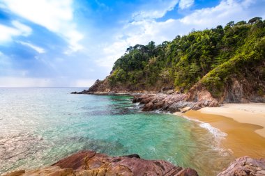 güzel tropik sahil görünümü.