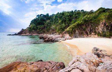 güzel tropik sahil görünümü.