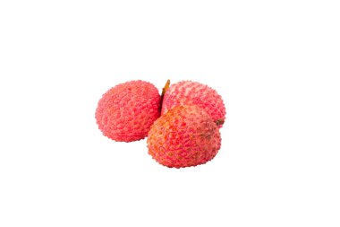 Lychee. Beyaz arka plan üzerinde izole tatlı taze lychees.