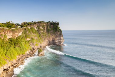 view of a cliff in Bali Indonesia. clipart
