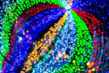 arka plan mavi bokeh daireler Noel arka planı için.