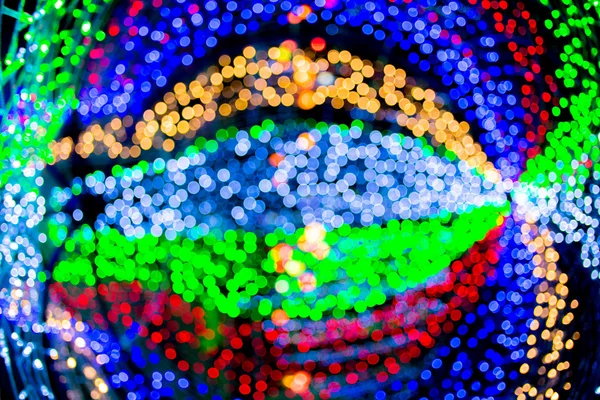 Fondo abstracto círculos bokeh azul para fondo de Navidad . — Foto de Stock