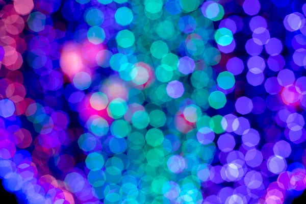 Fondo abstracto borroso círculos bokeh para fondo de Navidad . — Foto de Stock