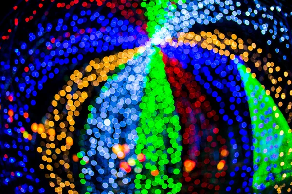 Astratto sfondo sfocatura bokeh cerchi per lo sfondo di Natale . — Foto Stock