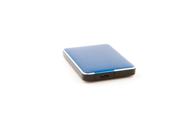 External hard drive for backup on white background. — Stock Photo, Image