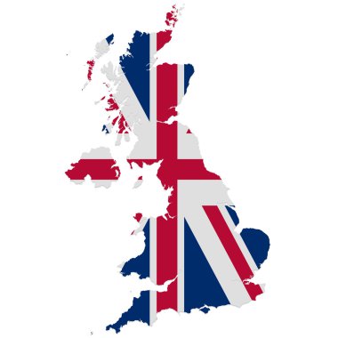 Bayraklar - büyük Britanya Birleşik Krallık ve İrlanda sınır hem dizi şeklinde