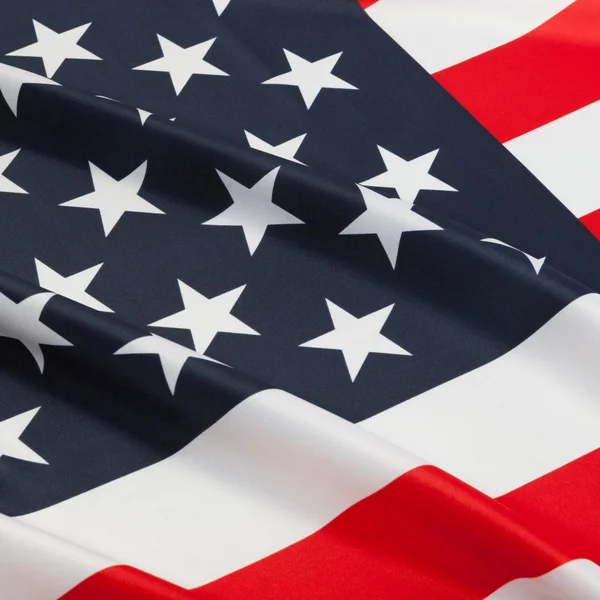 Series of close up studio shots of ruffled flags - United States of America — Stock Photo, Image