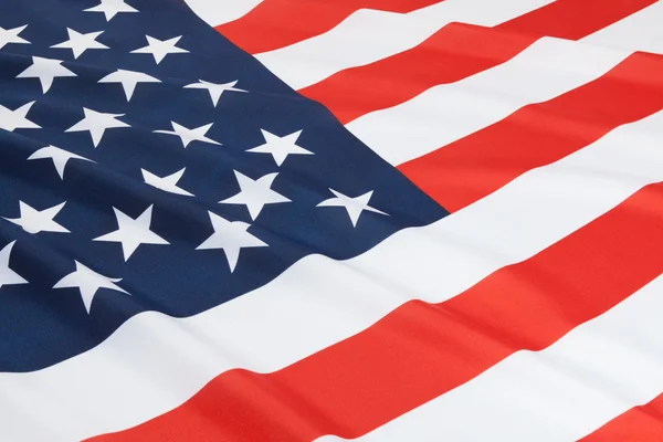 Close up shot of ruffled national flags - United States — Stock Photo, Image