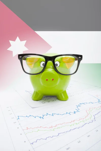 背景 - ヨルダンの旗で貯金 — ストック写真