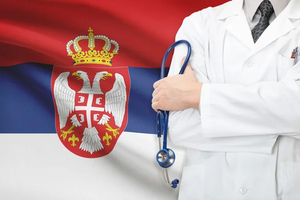 Koncepcja krajowego systemu opieki zdrowotnej - serbia — Zdjęcie stockowe