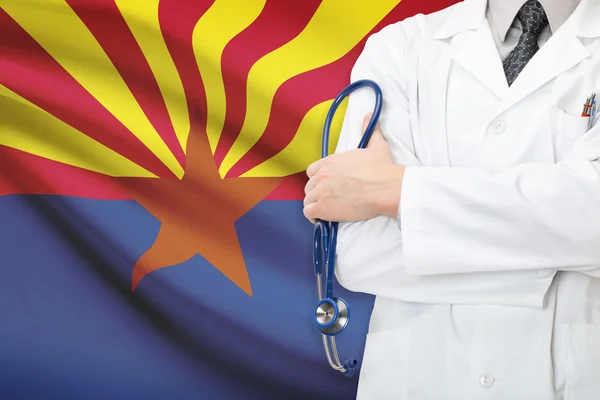 Нас концепция национальной системы здравоохранения - штат Аризона — стоковое фото