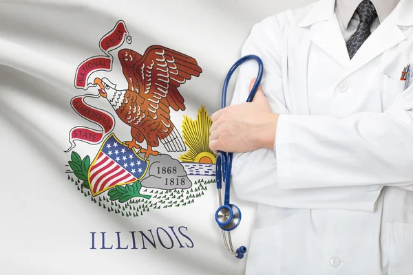 Concept of US national healthcare system - state of Illinois — Stock Photo, Image