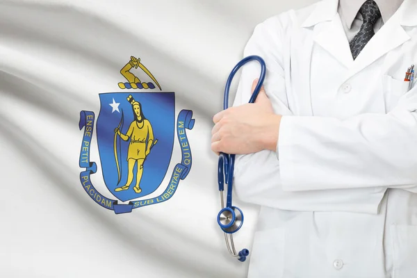 Concept of US national healthcare system - state of Massachusetts — Stock Photo, Image