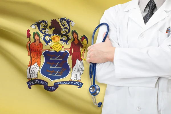 Нас концепция национальной системы здравоохранения - штат Нью-Джерси — стоковое фото