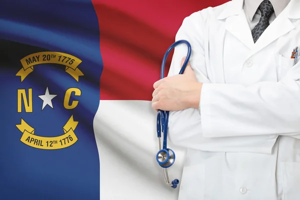 Conceito de nós sistema nacional de saúde - estado da Carolina do Norte — Fotografia de Stock
