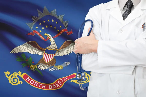 Concept of US national healthcare system - state of North Dakota — Stock Photo, Image