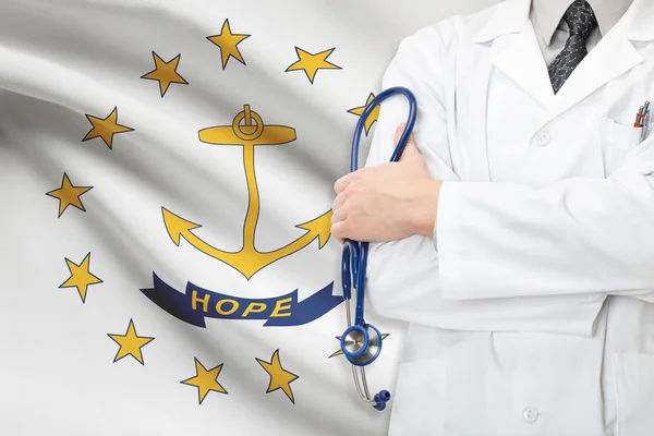 Concept of US national healthcare system - state of Rhode Island — Stock Photo, Image