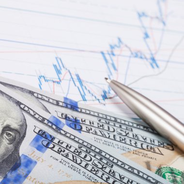 hisse senedi grafiği - 1-1 oran üzerinden 100 ABD Doları banknot