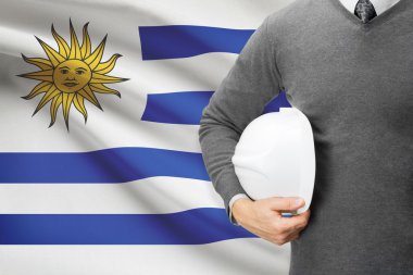 arka plan - uruguay bayrağı ile mimar