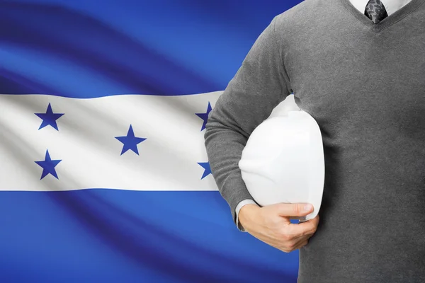 Architect with flag on background  - Honduras — Stock Photo, Image