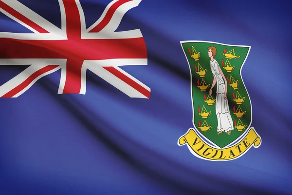 Flag blowing in the wind series - British Virgin Islands — Stock Photo, Image