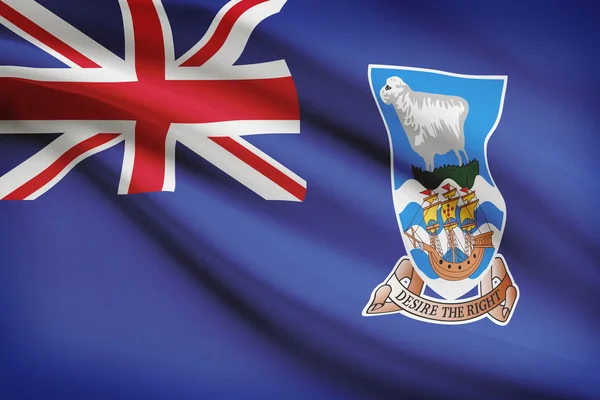 Esen rüzgar serisi - Falkland Adaları bayrağı — Stok fotoğraf
