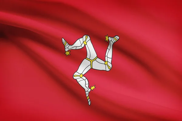 Flag blowing in the wind series - Isle of Man — Stock Photo, Image