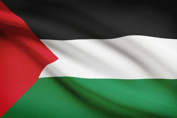 हवा श्रृंखला में झंडा बह रहा है - फिलिस्तीन — स्टॉक फ़ोटो, इमेज