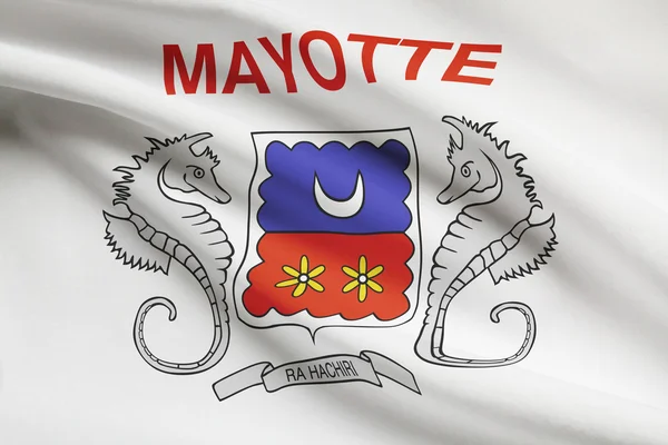 Flag blowing in the wind series - Mayotte — Stock Photo, Image