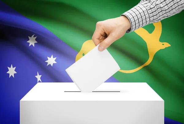 Voting concept - Ballot box with national flag on background - Christmas Island — Stock Photo, Image