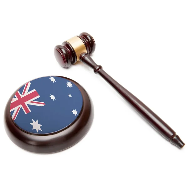 Bíró marok és soundboard, rajta - Ausztrália zászlaja — Stock Fotó