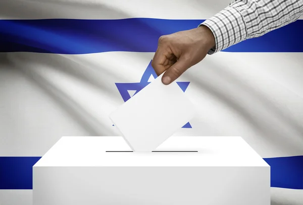 Урна з національного прапора на фоні - Ізраїль — стокове фото