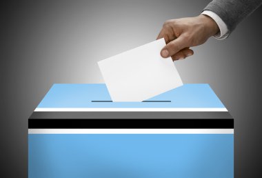 Oy sandığı ulusal bayrak renkleri - Botsvana boyalı