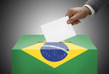 Oy sandığı ulusal bayrak renkleri - Brezilya boyalı