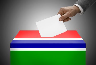 Oy sandığı ulusal bayrak renkleri - Gambiya boyalı