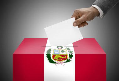Oy sandığı ulusal bayrak renkleri - Peru boyalı