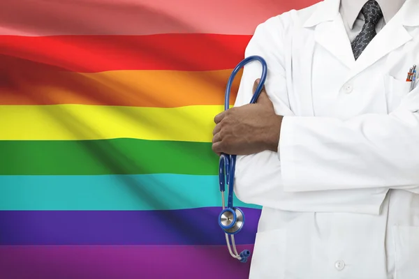 Concept van nationale gezondheidszorg - Lgbt - Lesbian, gay, bisexual en transgender mensen — Stockfoto