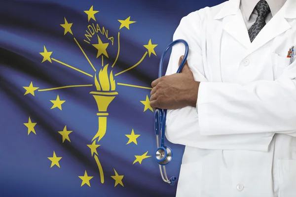 Έννοια του εθνικού συστήματος υγειονομικής περίθαλψης - Ιντιάνα — Φωτογραφία Αρχείου