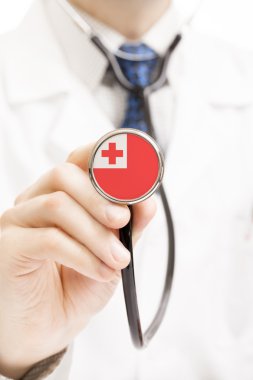 Ulusal bayrağını stetoskop kavramsal serisi - Tonga