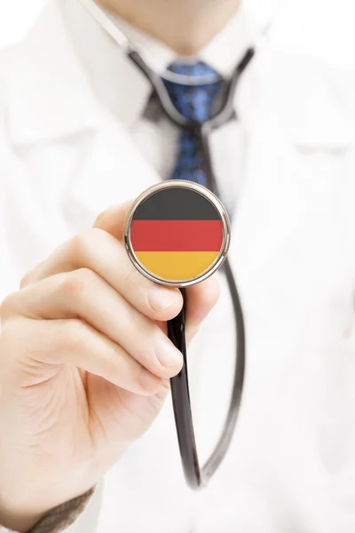 National flag on stethoscope conceptual series - Germany — kuvapankkivalokuva