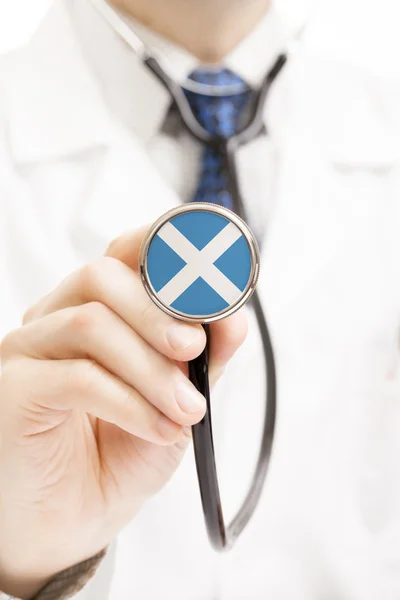 National flag on stethoscope conceptual series - Scotland — Stock Photo, Image