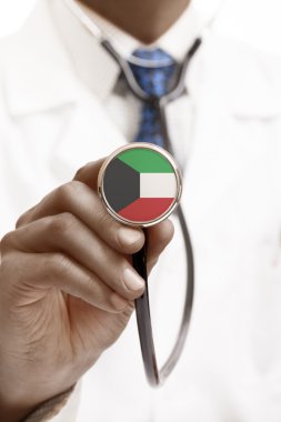 Stetoskop ile ulusal bayrak kavramsal serisi - Kuveyt