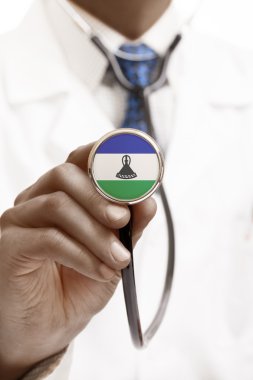 Stetoskop ile ulusal bayrak kavramsal serisi - Lesoto