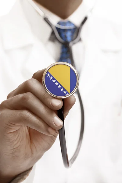 Stethoscope with national flag conceptual series - Bosnia and Herzegovina — Stock Photo, Image