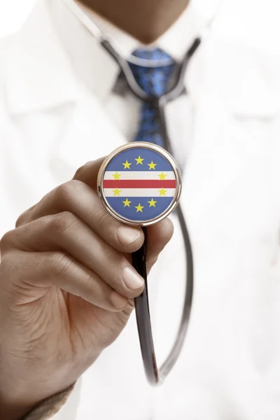 Stethoscope with national flag conceptual series - Cape Verde — Stock Photo, Image