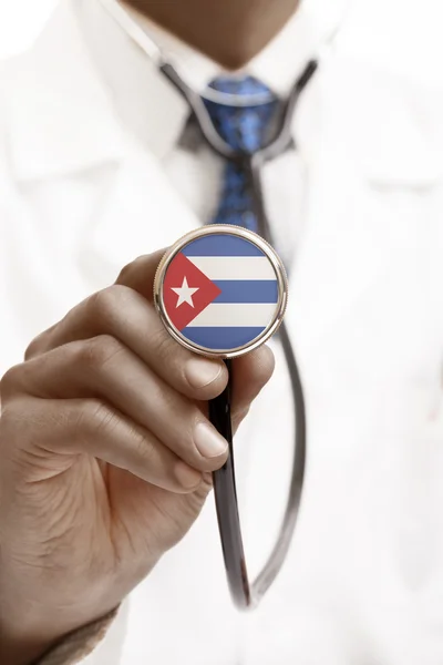 Stethoscope with national flag conceptual series - Cuba — Stock Photo, Image