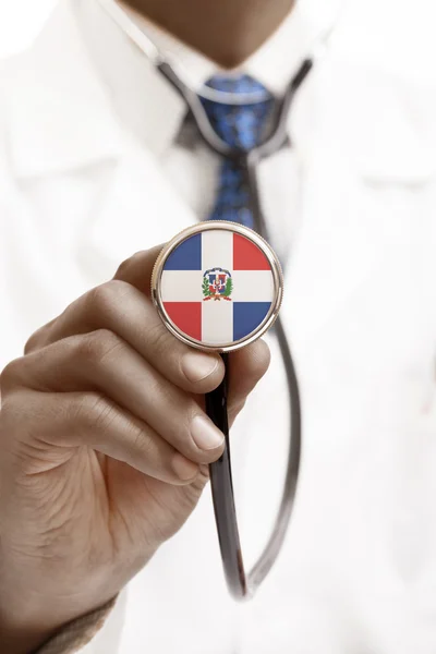 Estetoscopio con serie conceptual de bandera nacional - República Dominicana —  Fotos de Stock