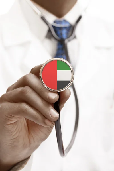 Stethoscope with national flag conceptual series - United Arab Emirates — Stock Photo, Image