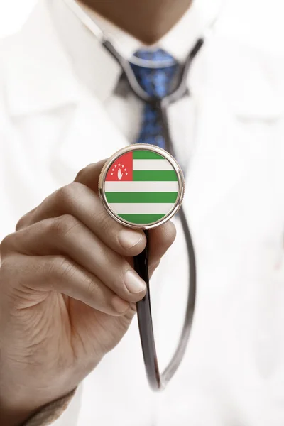 Stetoskop med flaggan konceptuella serien - Abchazien — Stockfoto