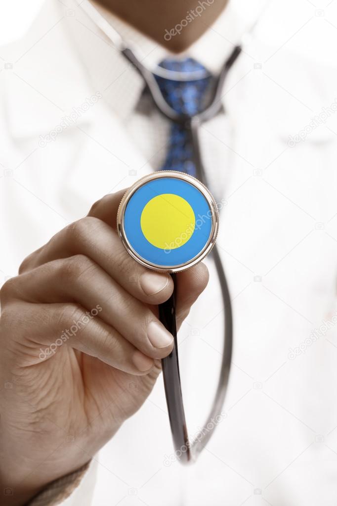 Stethoscope with national flag conceptual series - Palau